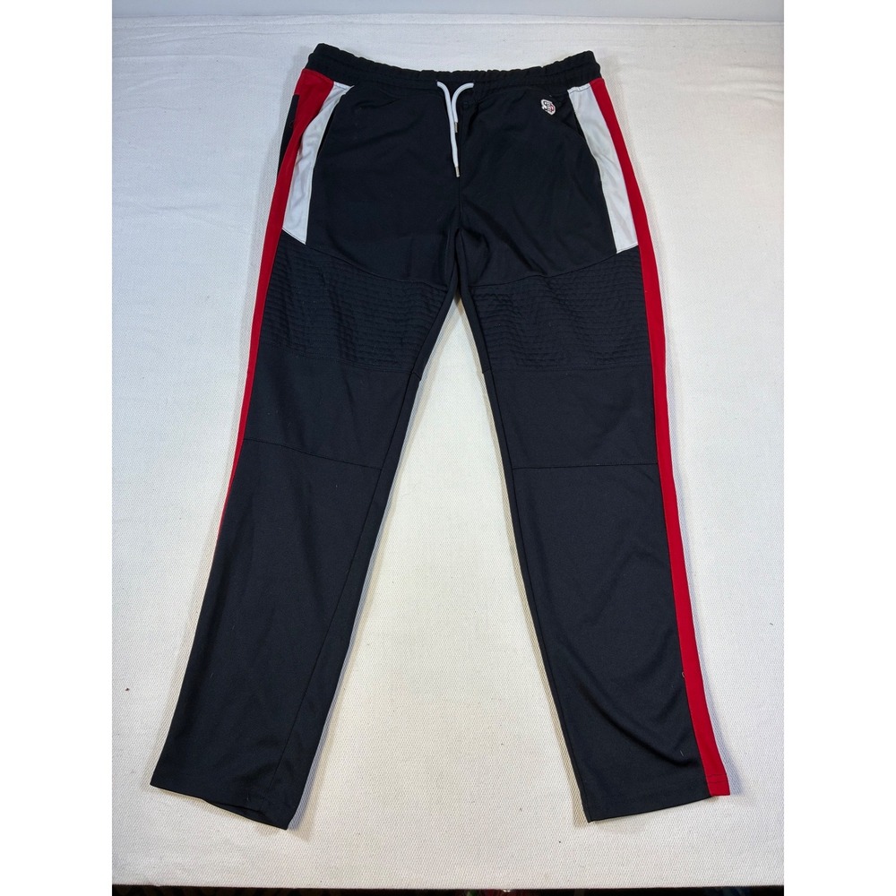 Vintage‎ Southpole Track Pants Black Red White Side Stripe Men's XL
